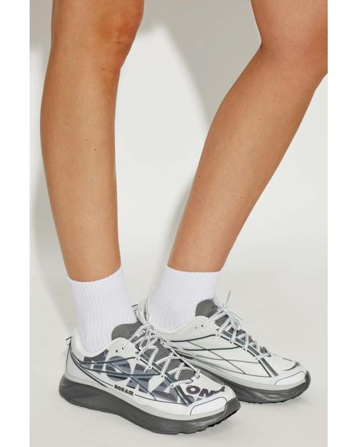 Hoka One One White "Huaka Pro" Sports Shoes
