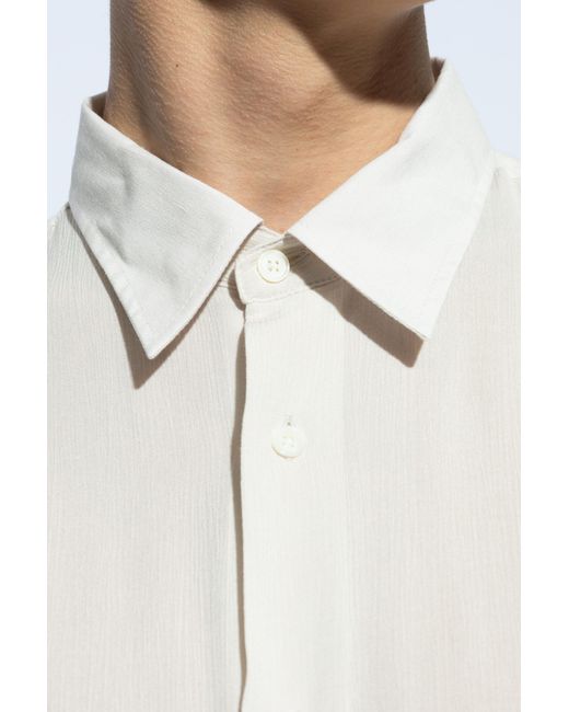 AMI Natural Cotton Shirt With Logo for men