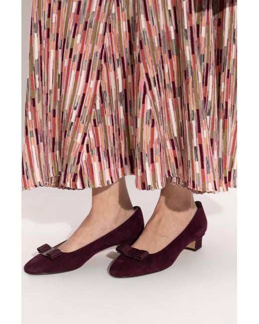 Ferragamo Brown 'Vara' Heeled Shoes