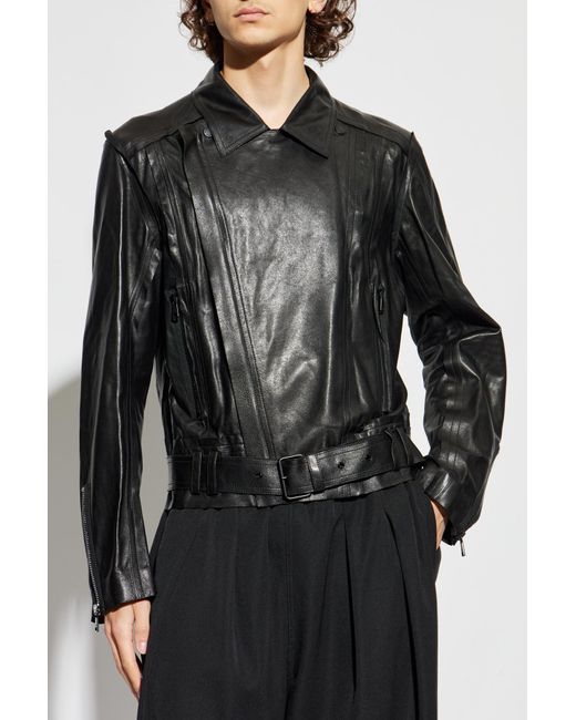 Balmain Black Lambskin Leather Jacket for men