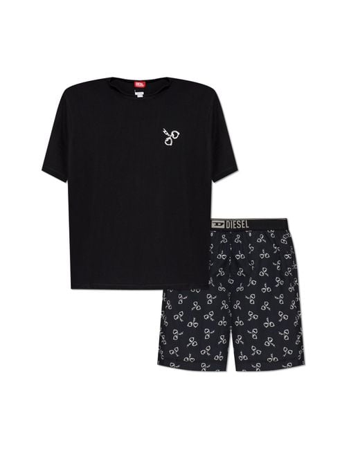 DIESEL Black Pajamas 'Kit-James-D-Box' for men