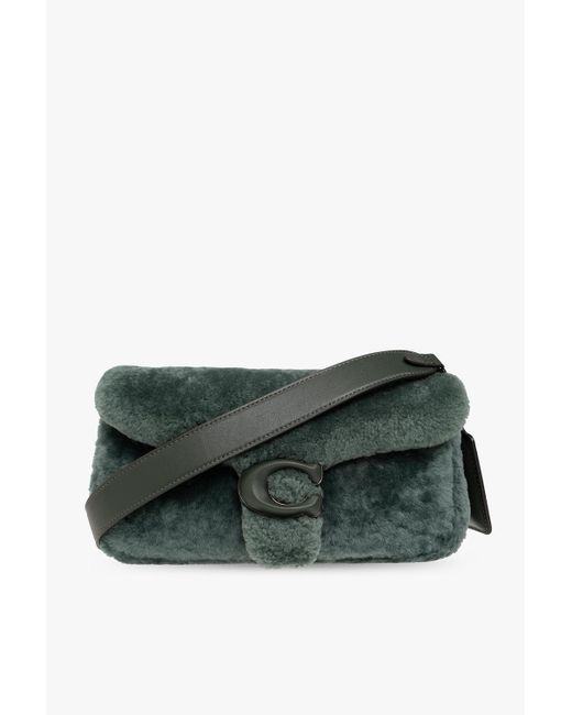 COACH Green 'pillow Tabby 26' Shearling Shoulder Bag