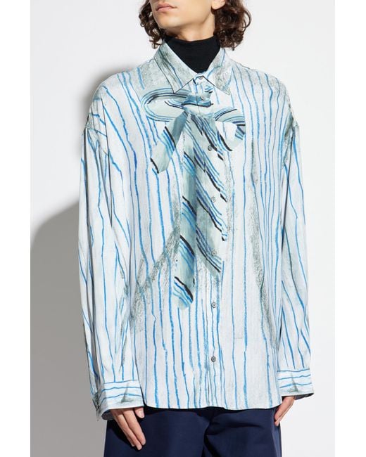 Acne Blue Printed Shirt for men