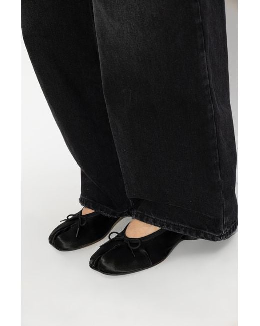 Maison Margiela Black Heeled Shoes With 'Tabi' Cut-Out