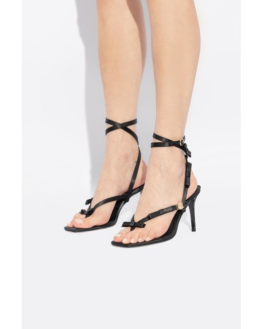 Versace Black Heeled Sandals,