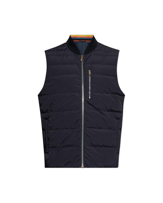 Paul Smith Blue Vest With Quilted Front for men