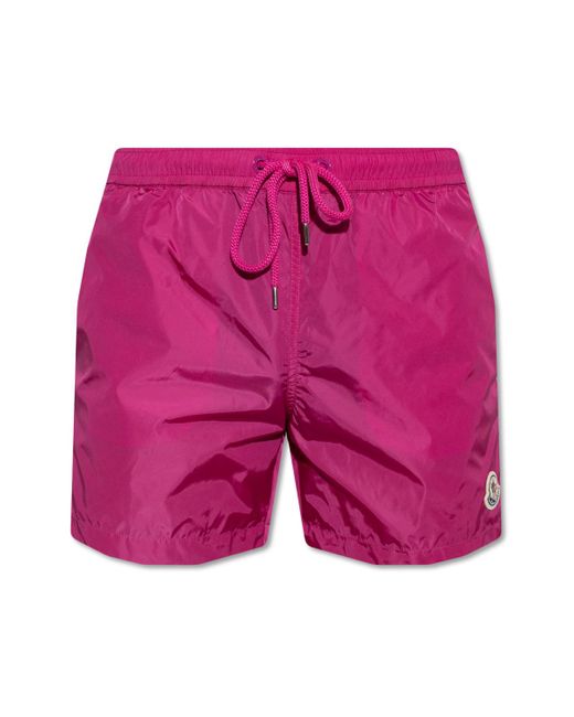 Moncler Pink Swim Shorts for men