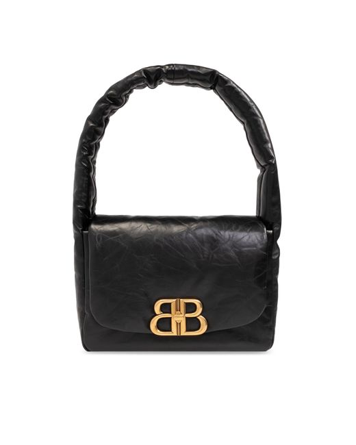 Balenciaga Black ‘Monaco S’ Shoulder Bag