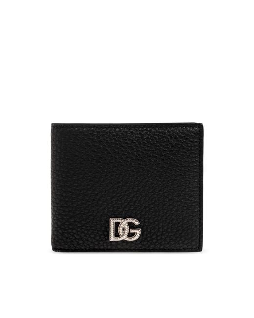 Dolce & Gabbana Black Leather Wallet With Logo for men