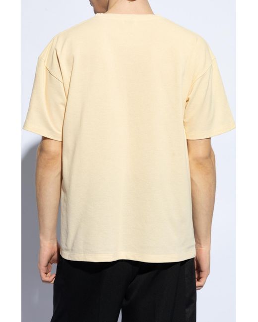 Saint Laurent Black T-Shirt With Embroidered Logo for men