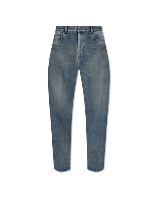 Saint Laurent Blue Jeans With Slightly Tapered Legs,