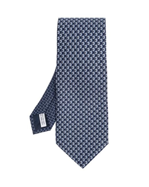 Ferragamo Blue Silk Tie for men
