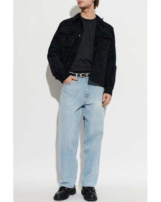 Rag & Bone Black T-Shirt With Embroidered Logo for men