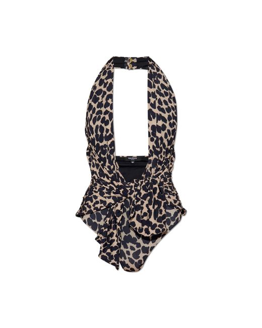 Balmain Black One-Piece Swimsuit