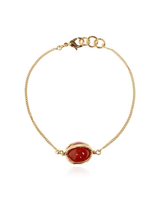 Jil Sander White Bracelet With Pendant
