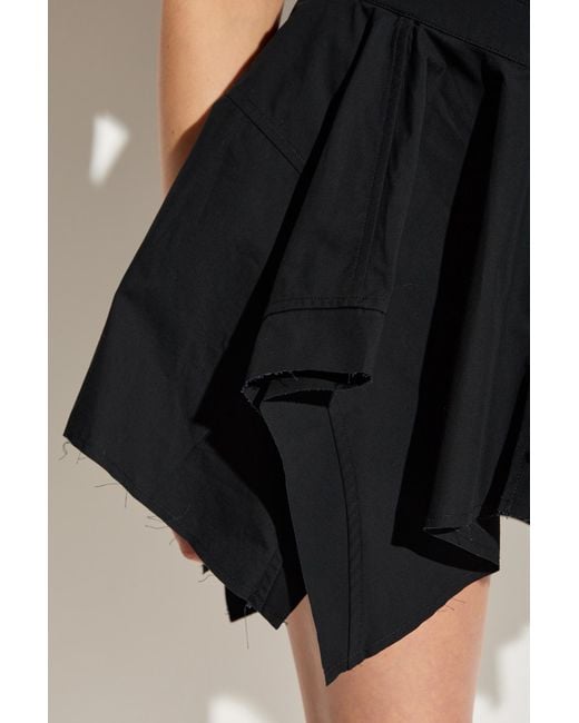 T By Alexander Wang Black Dress With Asymmetrical Hem