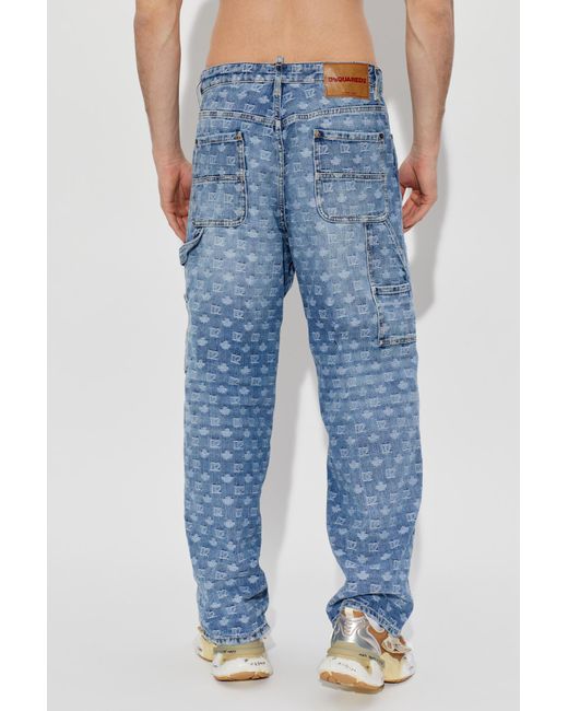 DSquared² Blue Jeans With Monogram for men