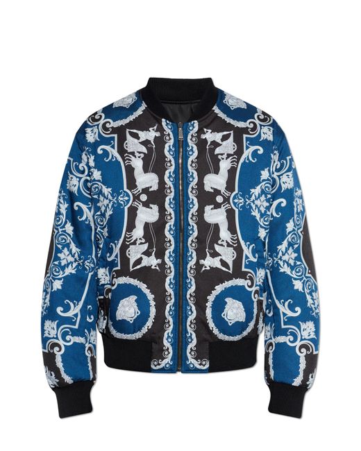 Versace Black Reversible Bomber Jacket for men