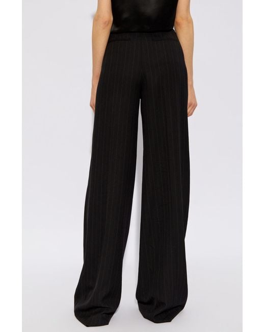 Saint Laurent Black Striped Pattern Trousers