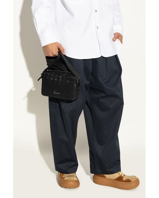 KENZO Black Shoulder Bag With Logo for men