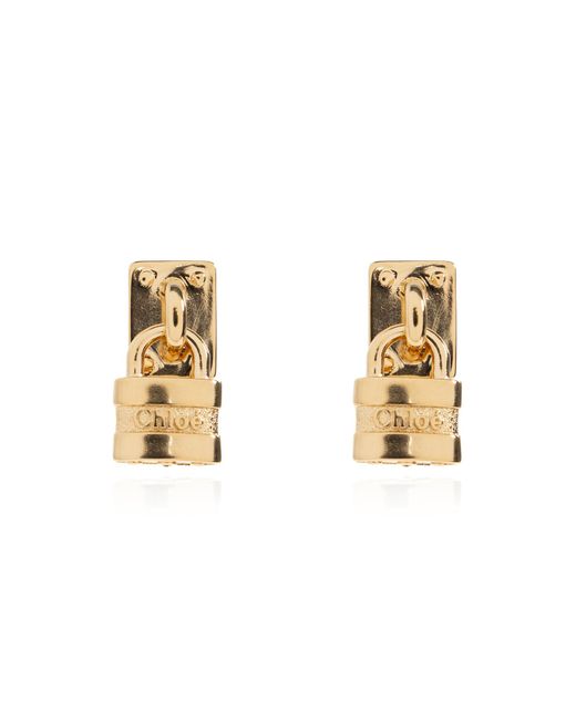 Chloé Metallic Brass Earrings