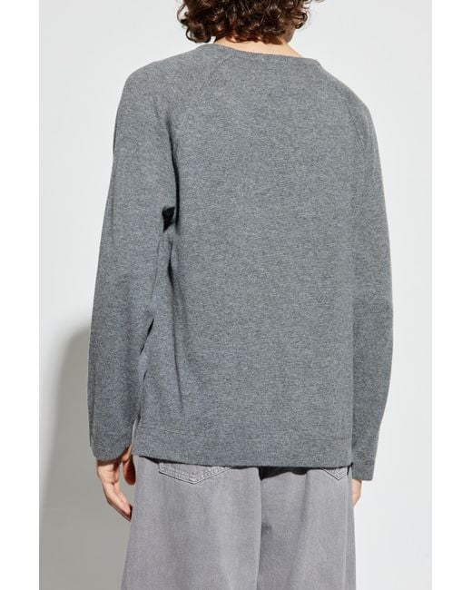 Officine Generale Gray Cashmere Sweater 'Nate' for men