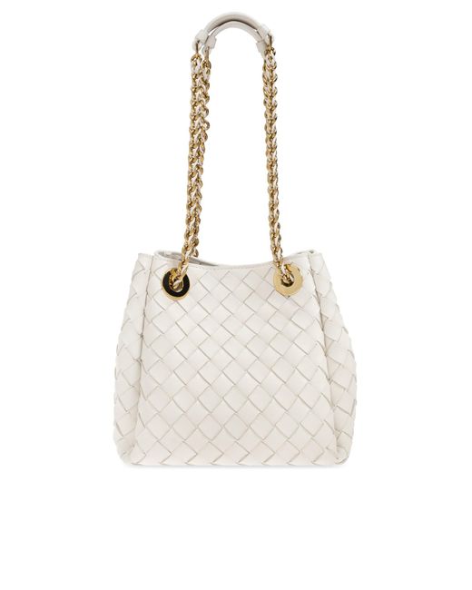 Bottega Veneta Natural Shoulder Bag Parachute Small