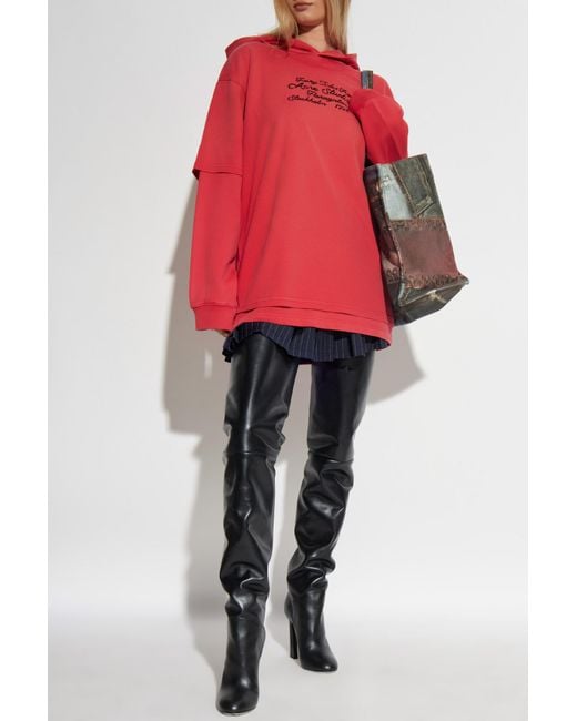 Acne Red Hoodie