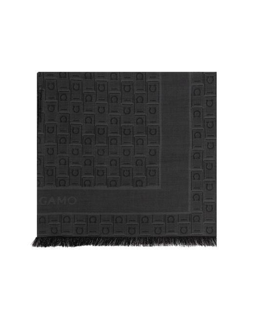 Ferragamo Black Scarf With Monogram for men