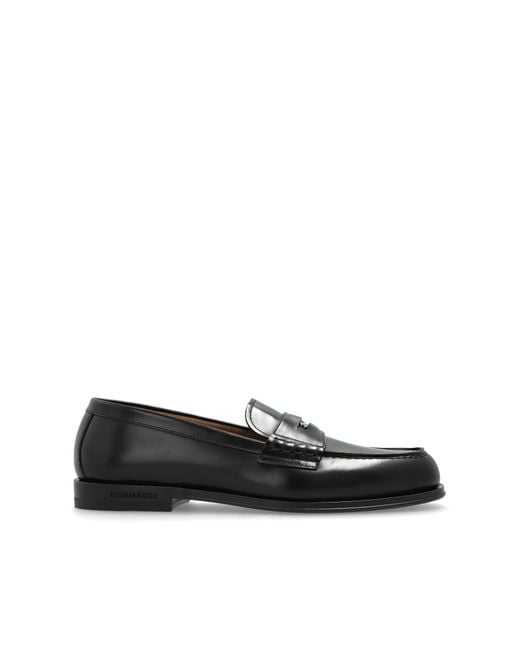 DSquared² Black Leather Loafers