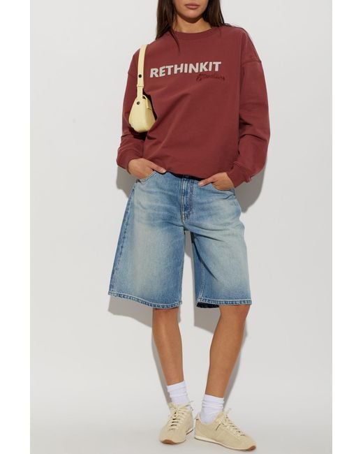 Rethinkit Studios Red Sweatshirt With Logo Patch