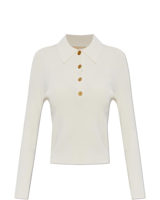 MICHAEL Michael Kors White Long-Sleeve Polo