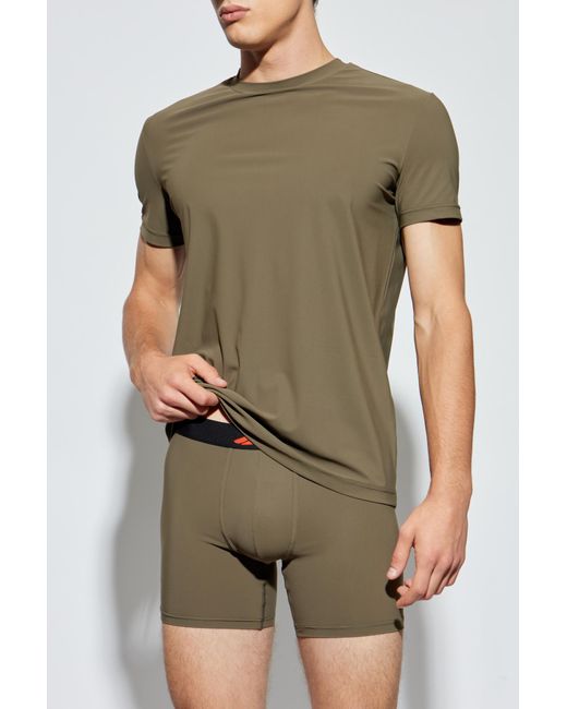 DSquared² Green Lingerie T-Shirt With A Round Neckline for men
