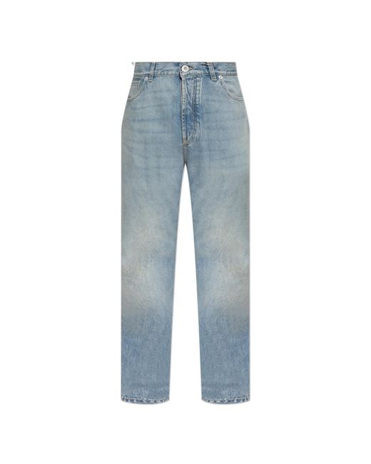 McQueen Blue Straight-Leg Jeans for men