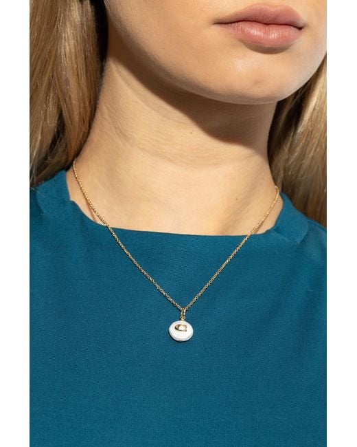 COACH Blue Pendant Necklace