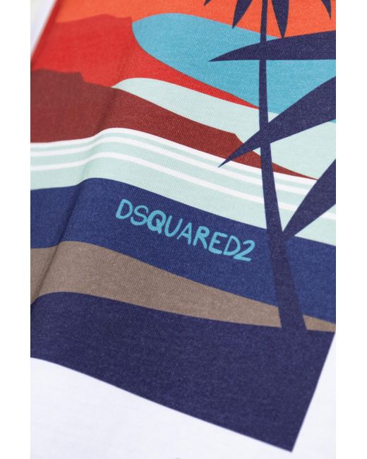 DSquared² White T-shirt Capsule `summer Lovers`, for men