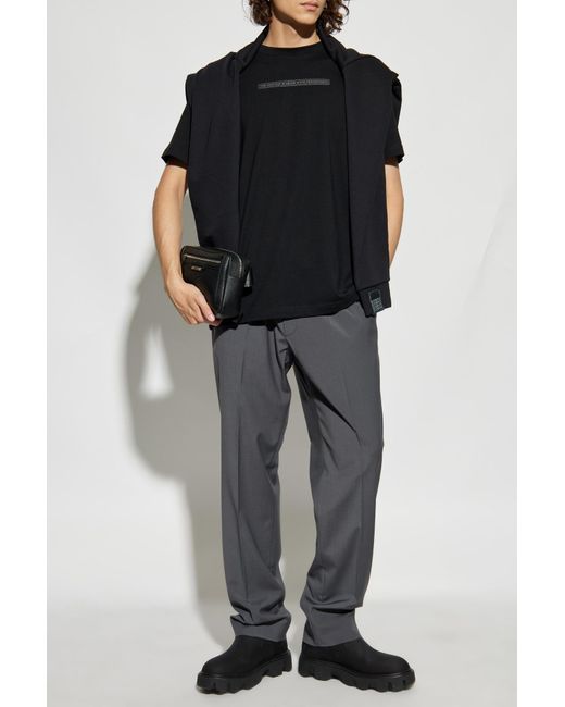 Iceberg Black T-Shirt With Patch for men