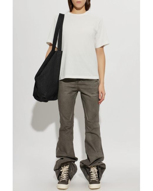 Rick Owens Gray Flared-Leg Jeans