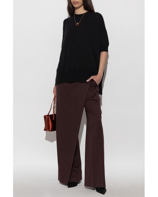 Jil Sander Black Loose-Fit Cashmere Top