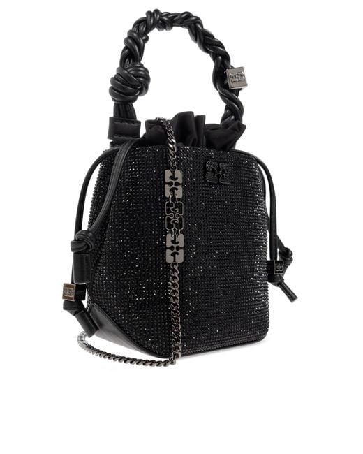 Ganni Green Handbag With Shimmering Appliqués