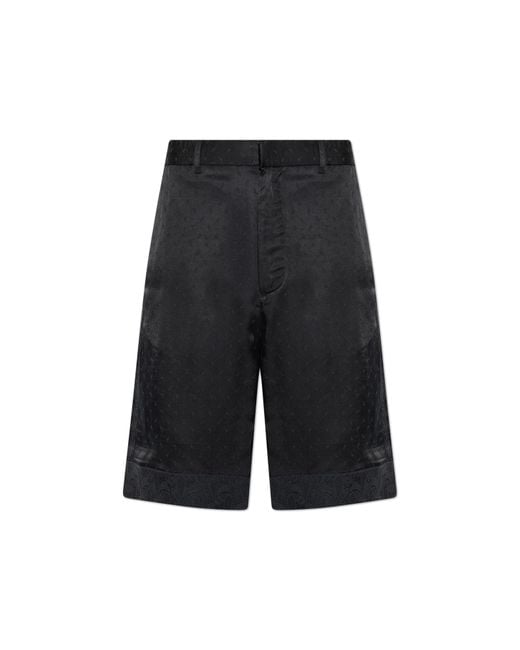 Emporio Armani Black Paisley Pattern Shorts for men