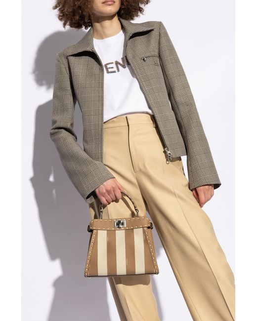 Fendi Natural Shoulder Bag 'Peekaboo'