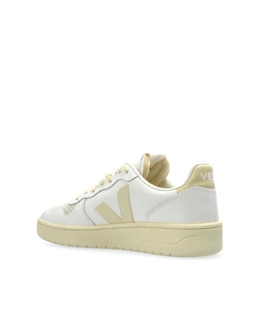 Veja White Sneakers V-10 Prime Leather for men