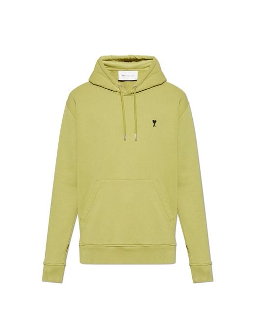 AMI Yellow Sweatshirt With Logo for men