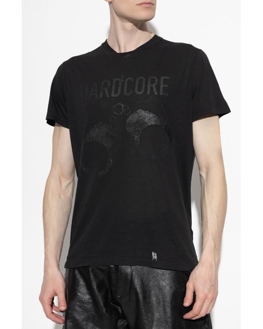 DSquared² Black T-Shirt With Print for men