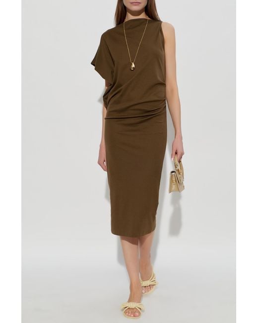 Jacquemus Brown 'Drap' Dress