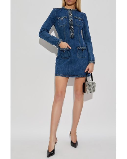 Self-Portrait Blue Denim Dress