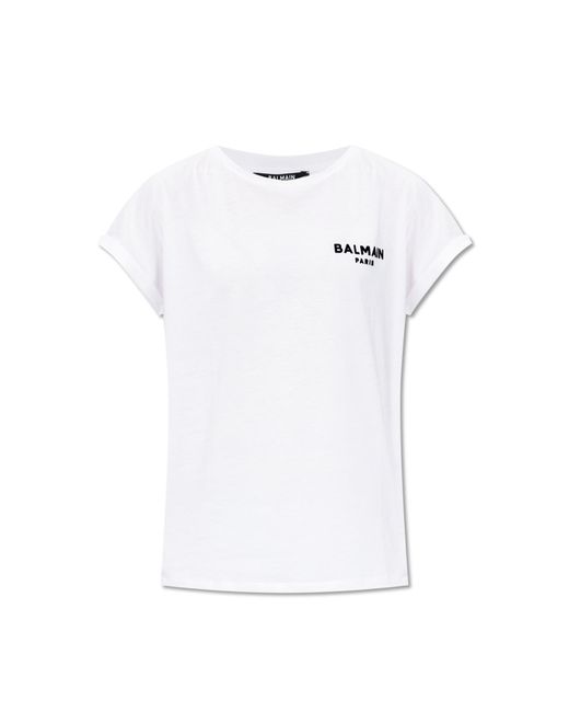 Balmain White Cotton T-shirt,