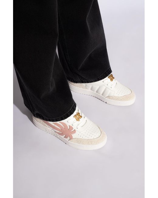 Palm Angels White 'university' Sneakers,