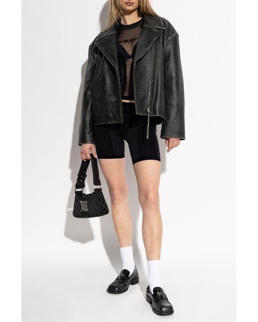 M I S B H V Black Logo Shorts